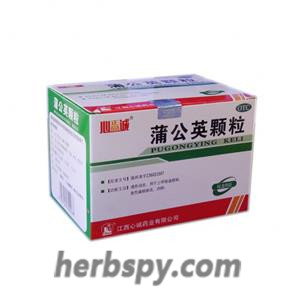 Pu Gong Ying Ke Li for upper respiratory tract infections, or acute tonsillitis